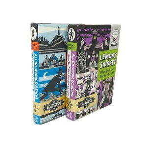 Lemony Snicket All The Wrong Questions Volumes 1 & 2 Hardback Dust Jacket Books